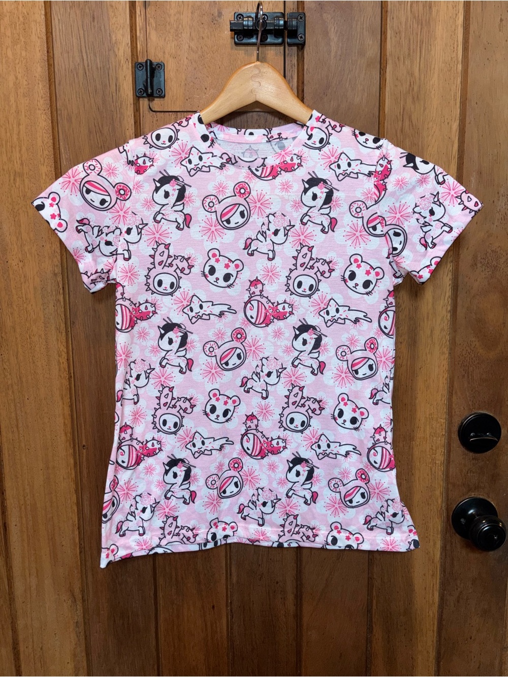 Tokidoki Las Angeles Pink Graphic Character Tee